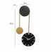 Hanging Ring Black & Gold Wall Clock